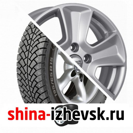 Колесо в сборе BF Goodrich G Force Stud 215/65 R16 Q 102 + СКАД KL-263 Renault Duster 6.5xR16 5×114.3 ET50 DIA66.1 Серебристый в Ижевске